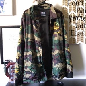 Camo Golden State Warriors Windbreaker